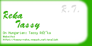 reka tassy business card